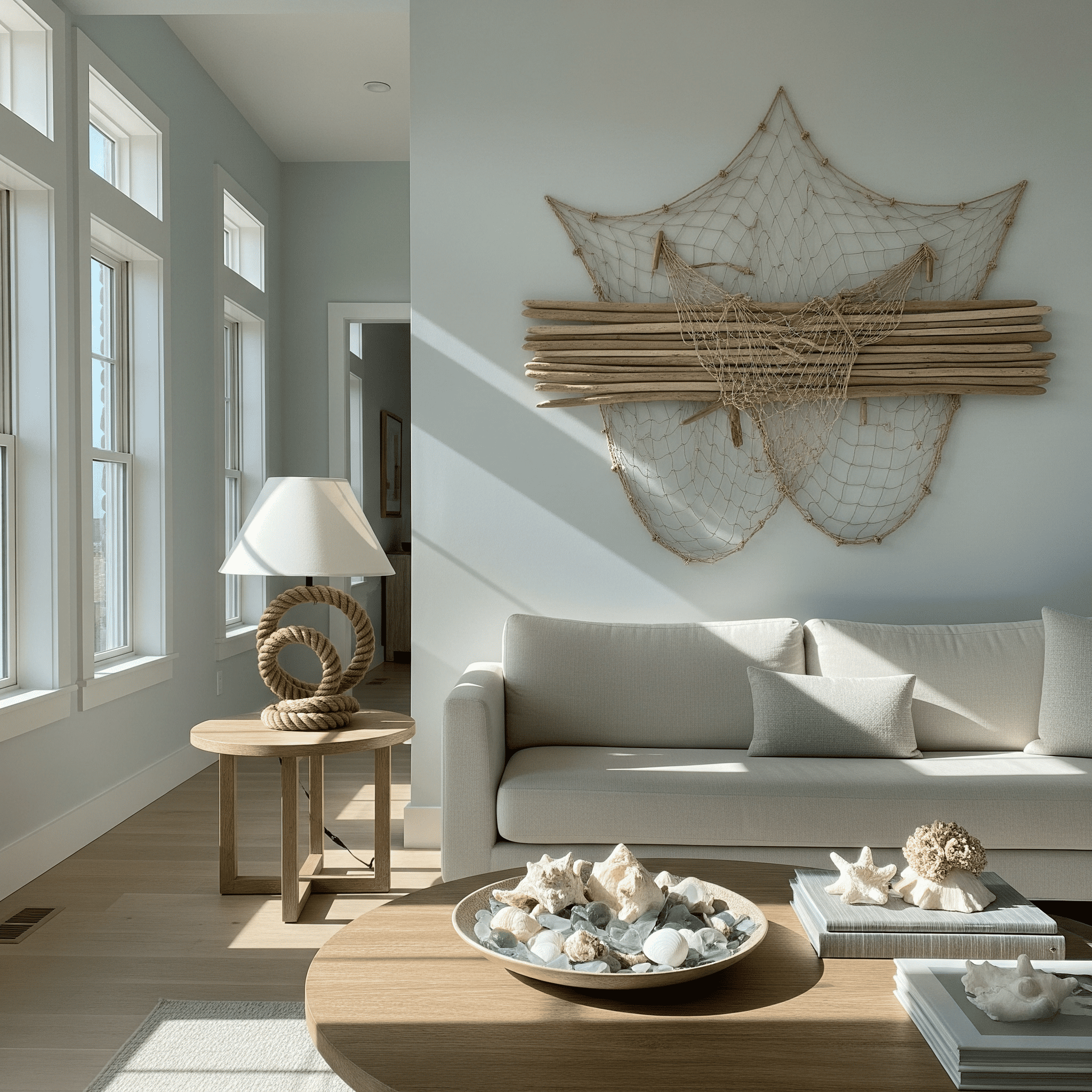 Accesorios orgánicos y marinos en decoración de interiores